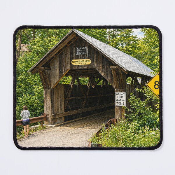 Item preview, Emily's Covered Bridge in July designed and sold by gotucoveredart.