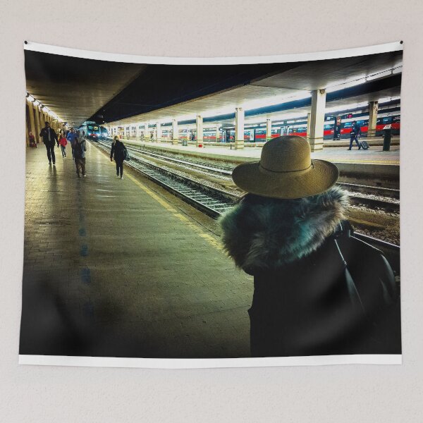 Item preview, Florence Italy - Night Train Platform with Frecciarossa designed and sold by missioncreek.