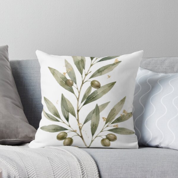 Item preview, Olive Branch Canvas Wall Art | Gold Foil Mediterranean | Sage Green Kitchen Decor designed and sold by Donartpictures.