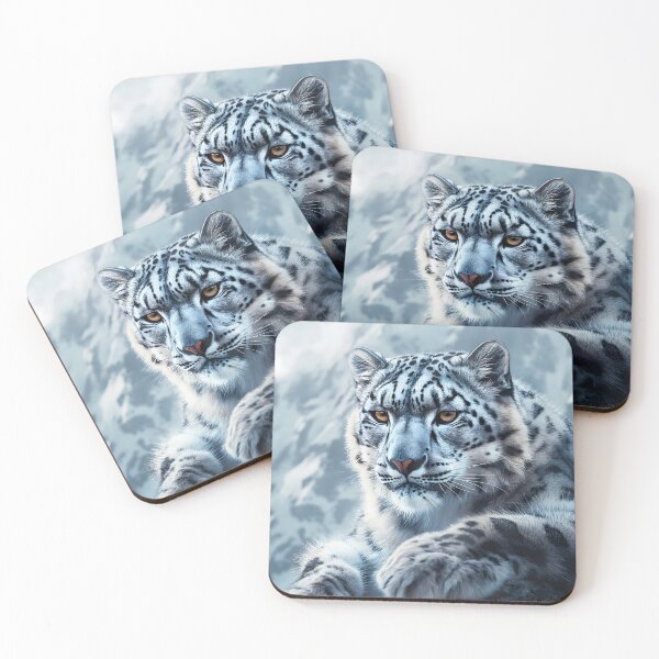 Item preview, Snow Leopard Portrait, Himalayan Wildlife designed and sold by GuildedWordGraphics.