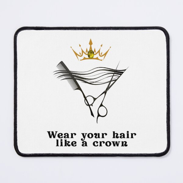 Item preview, WearYour Hair Like A Cron - Elegant Scissors and Crown Art designed and sold by AhmadAnnaPrints.