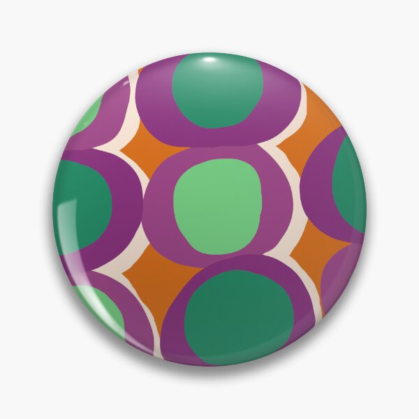 Item preview, Fun Retro Pop Circles in Purple, Orange and Green designed and sold by Deutschic.
