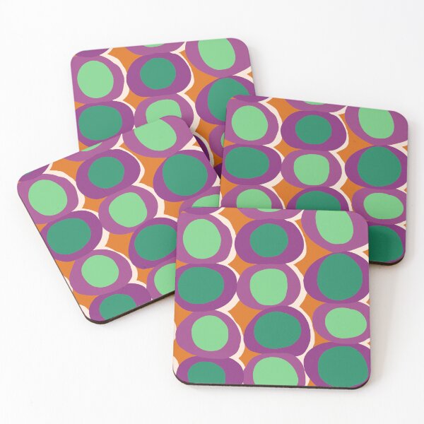 Item preview, Fun Retro Pop Circles in Purple, Orange and Green designed and sold by Deutschic.