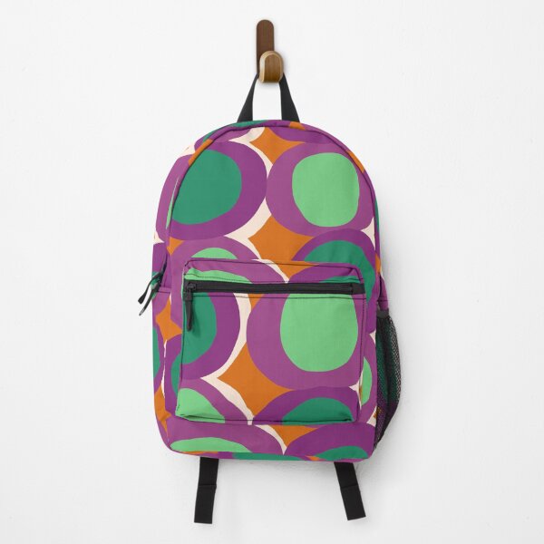 Item preview, Fun Retro Pop Circles in Purple, Orange and Green designed and sold by Deutschic.
