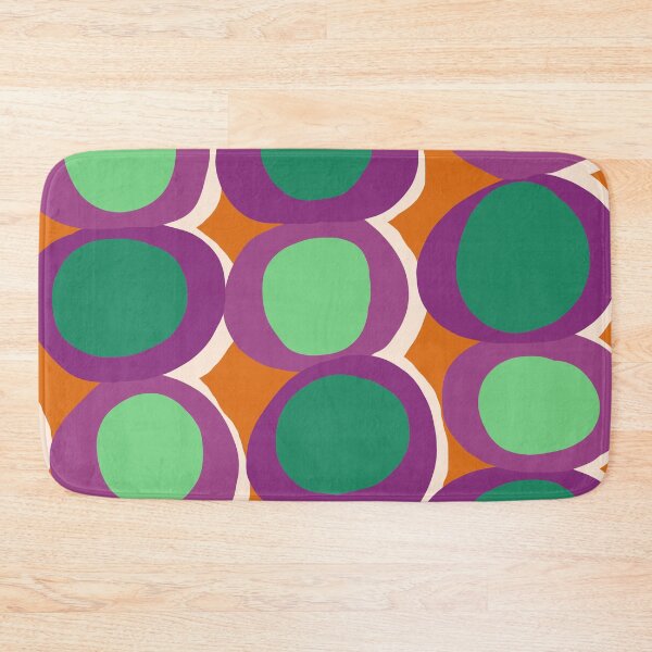 Item preview, Fun Retro Pop Circles in Purple, Orange and Green designed and sold by Deutschic.