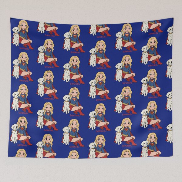 Item preview, Chibi Punk Supergirl and her dog designed and sold by What you are is Beautiful.