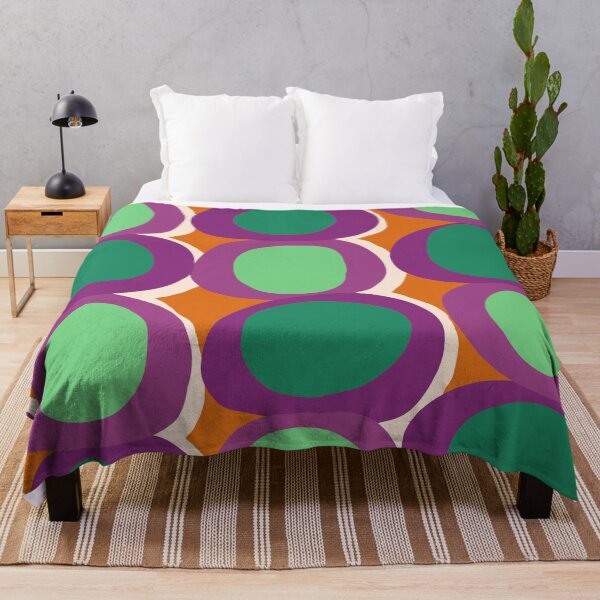 Item preview, Fun Retro Pop Circles in Purple, Orange and Green designed and sold by Deutschic.