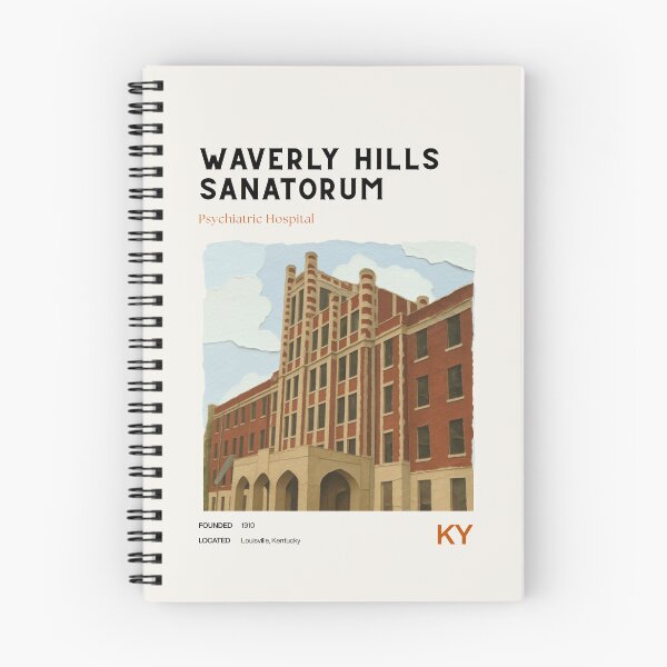 Item preview, Waverly Hills Sanatorium Midcentury Modern Travel Poster designed and sold by GhostlyWorld.