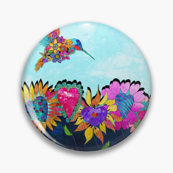 Item preview, Egg Shape with Hummingbird and Heart-Centered Flowers designed and sold by Vibrantiz-Flora.