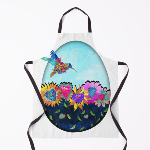 Item preview, Egg Shape with Hummingbird and Heart-Centered Flowers designed and sold by Vibrantiz-Flora.