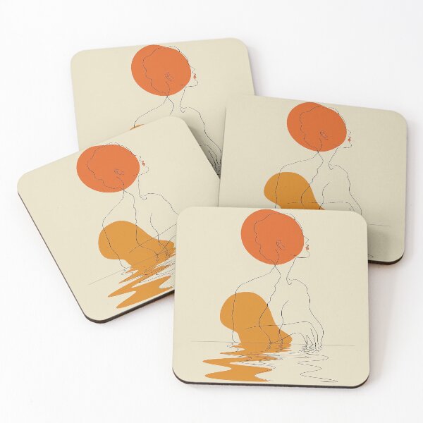 Item preview,  Sunset Reflection: Minimalist Line Art Female Silhouette designed and sold by Pierce Millington Gallery.