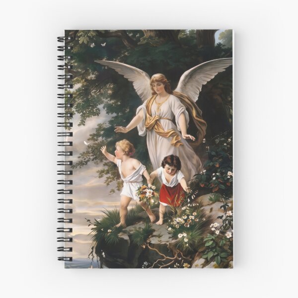 Item preview, Vintage Guardian Angel Printable Wall Art - Classical Painting by Bernhard Plockhorst designed and sold by hispanicworld.