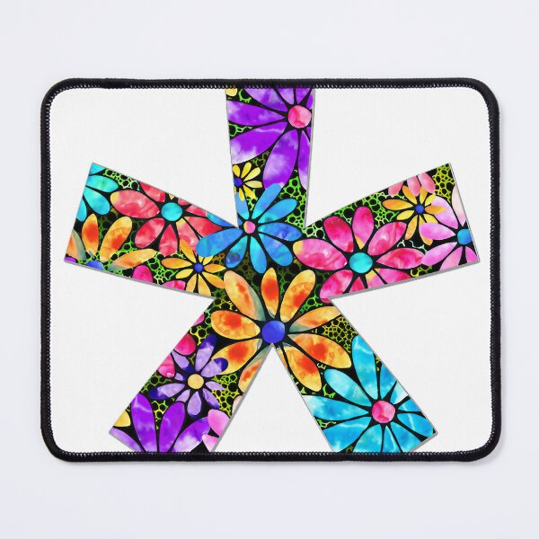 Item preview, Asterisk Symbol Filled with Colorful Daisy Flowers designed and sold by Vibrantiz-Flora.