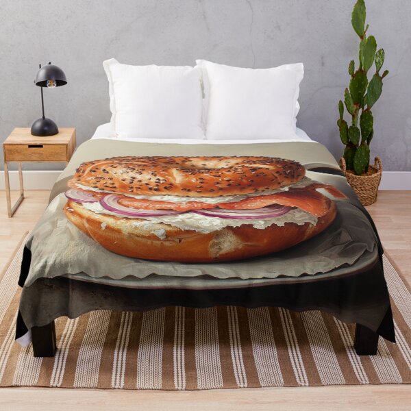 Item preview, Smoked Salmon Bagel and Coffee Still Life designed and sold by Shannon Hilson.