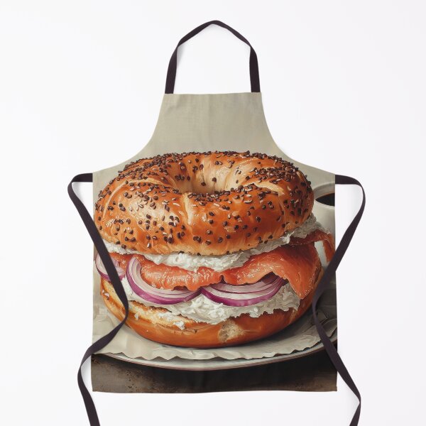 Item preview, Smoked Salmon Bagel and Coffee Still Life designed and sold by Shannon Hilson.