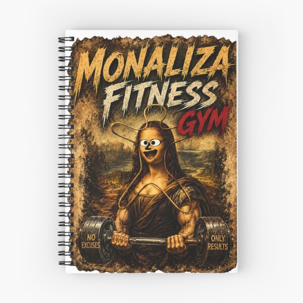 Item preview, Monaliza Fitness Gym Buff Mona Lisa Funny Workout Weightlifting T-Shirt designed and sold by Digistore1221.