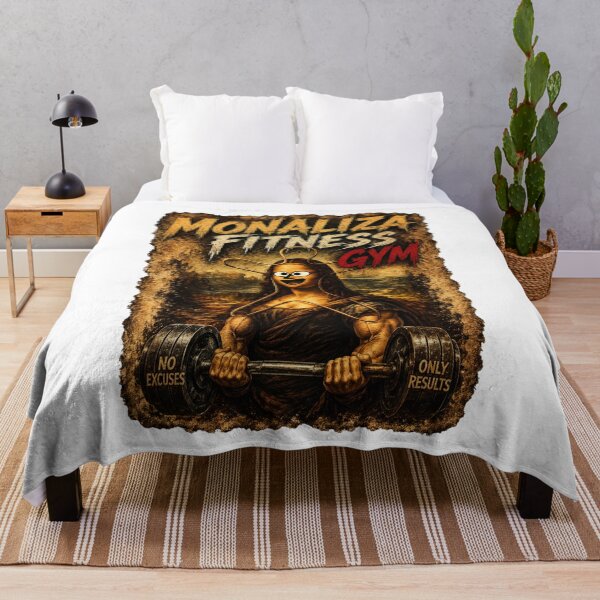Item preview, Monaliza Fitness Gym Buff Mona Lisa Funny Workout Weightlifting T-Shirt designed and sold by Digistore1221.