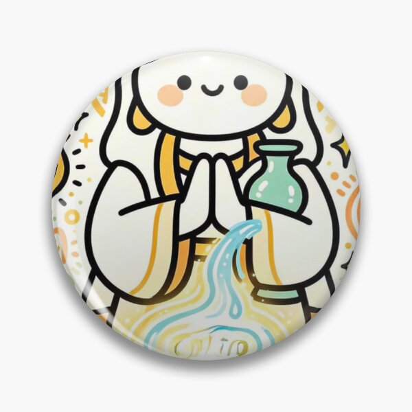 Item preview, Cute Kawaii Guanyin Water Blessing designed and sold by Mystic & Celestial Art.