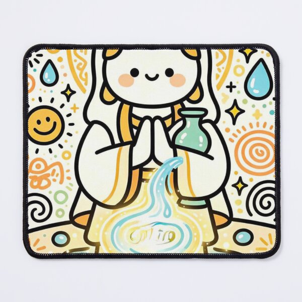 Item preview, Cute Kawaii Guanyin Water Blessing designed and sold by Mystic & Celestial Art.