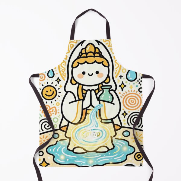 Artikelvorschau, Niedliche Kawaii Guanyin Wassersegnung entworfen und verkauft von Mystic & Celestial Art.