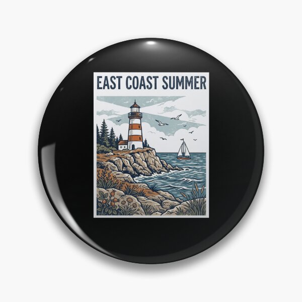 Item preview, EAST COAST SUMMER Vintage Lighthouse Sailboat designed and sold by snowry.