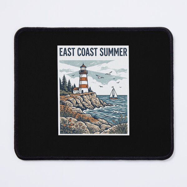 Item preview, EAST COAST SUMMER Vintage Lighthouse Sailboat designed and sold by snowry.