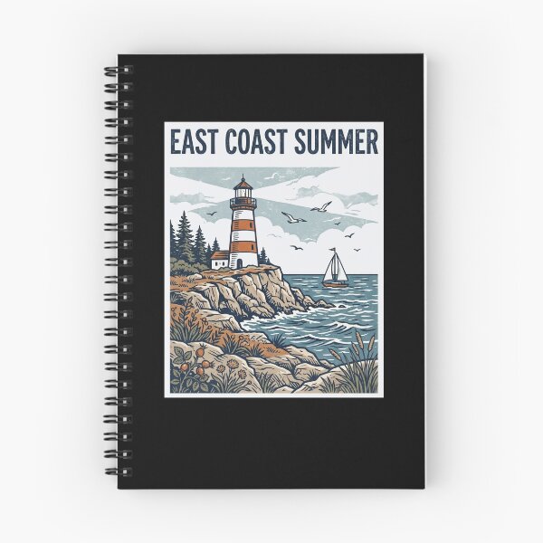 Item preview, EAST COAST SUMMER Vintage Lighthouse Sailboat designed and sold by snowry.