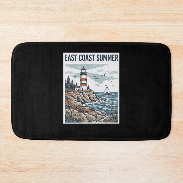 Item preview, EAST COAST SUMMER Vintage Lighthouse Sailboat designed and sold by snowry.