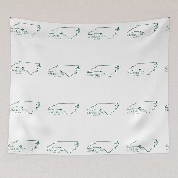 Item preview, Charlotte North Carolina state outline designed and sold by CoastalPrintsbyLucy.