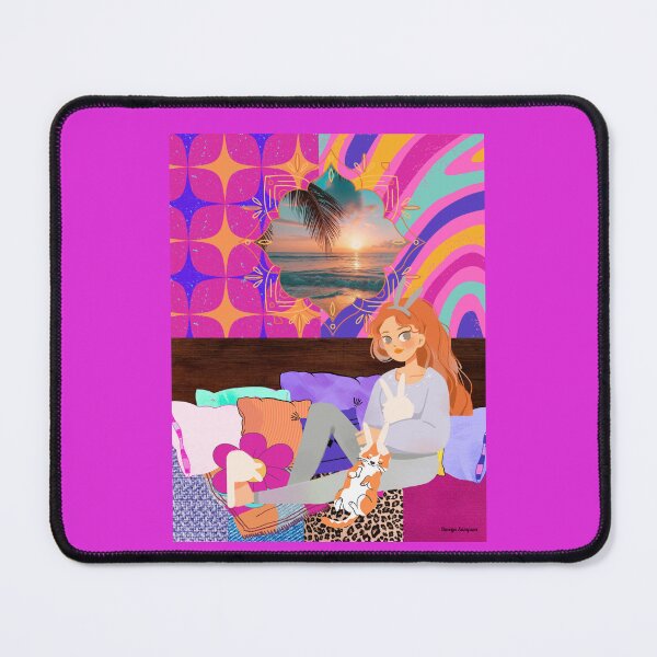 Item preview, Groovy Bunny Girl and Cat Hangout 2 designed and sold by artbyomega.
