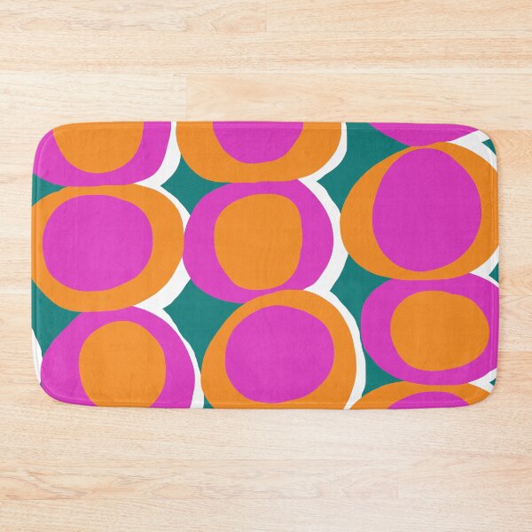 Item preview, Fun Retro Pop Circles in Hot Pink, Orange and Deep Teal designed and sold by Deutschic.