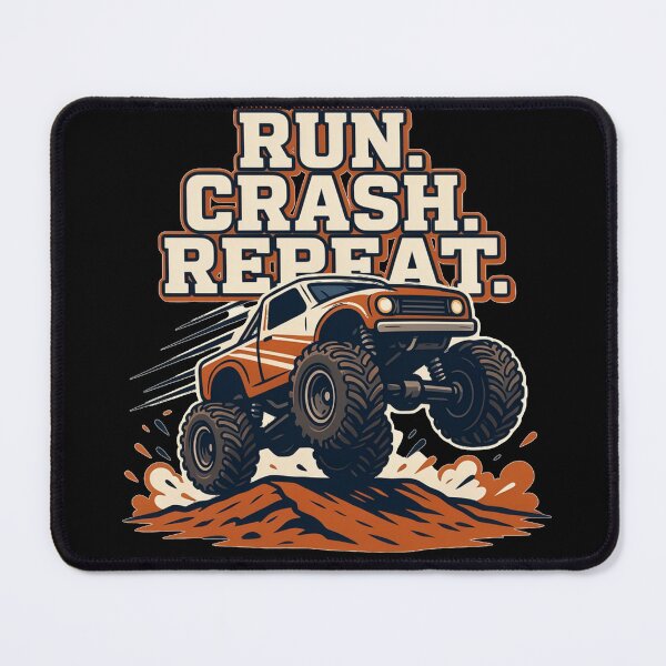 Item preview, Run. Crash. Repeat. RC Monster Truck | Remote Control Hobby designed and sold by No Excuses Supply.