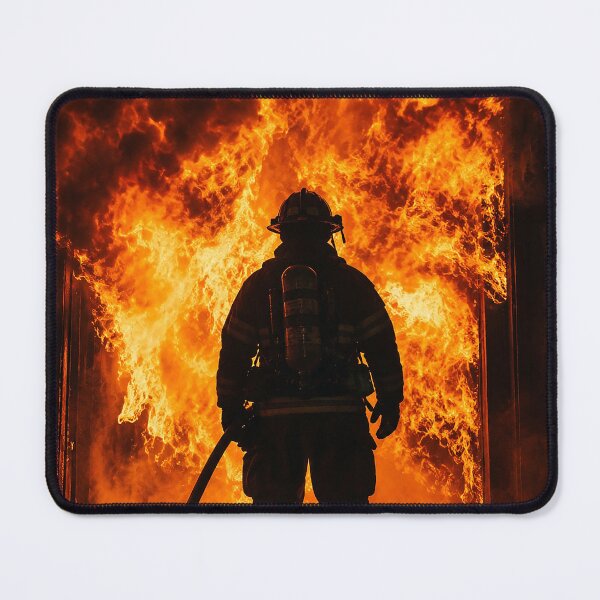 Item preview, Firefighter and the Wall of Flame designed and sold by nikkolaus.