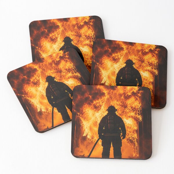 Item preview, Firefighter and the Wall of Flame designed and sold by nikkolaus.