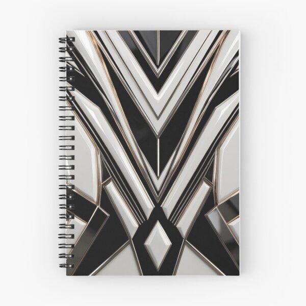 Item preview, Gleaming Vortex in Black and Ivory designed and sold by Harmonic_Layers.