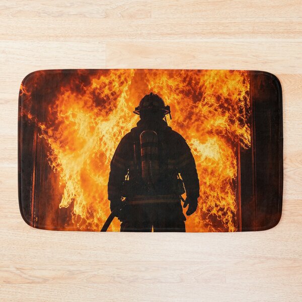 Item preview, Firefighter and the Wall of Flame designed and sold by nikkolaus.