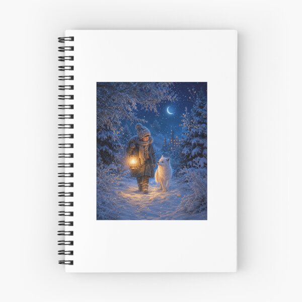 Item preview, Snow Fox and the Lantern Child Winter Fantasy Art designed and sold by TaiwoDesigns.