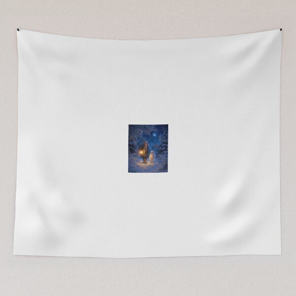 Item preview, Snow Fox and the Lantern Child Winter Fantasy Art designed and sold by TaiwoDesigns.