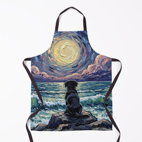Item preview, Beach Night – Black Labrador Puppy designed and sold by AjaTrier.