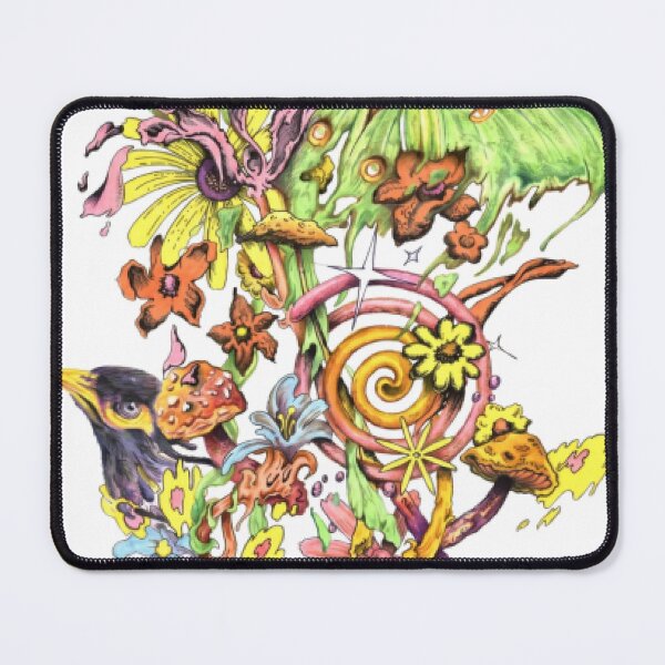 Item preview, Neo-Psychedelic Luna Moth and Crow Art designed and sold by KaleidoscopeQ.