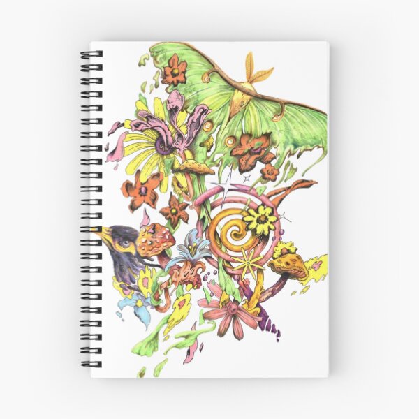 Item preview, Neo-Psychedelic Luna Moth and Crow Art designed and sold by KaleidoscopeQ.