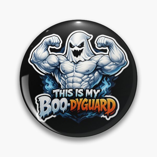 Item preview, This Is My Boo-Dyguard Funny Muscular Ghost Halloween Gym T-Shirt designed and sold by HectorStore11.