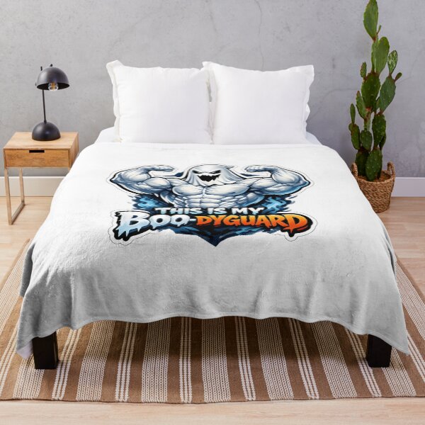 Item preview, This Is My Boo-Dyguard Funny Muscular Ghost Halloween Gym T-Shirt designed and sold by HectorStore11.
