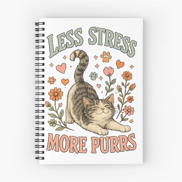 Item preview, Less Stress More Purrs designed and sold by Spark Cottage.