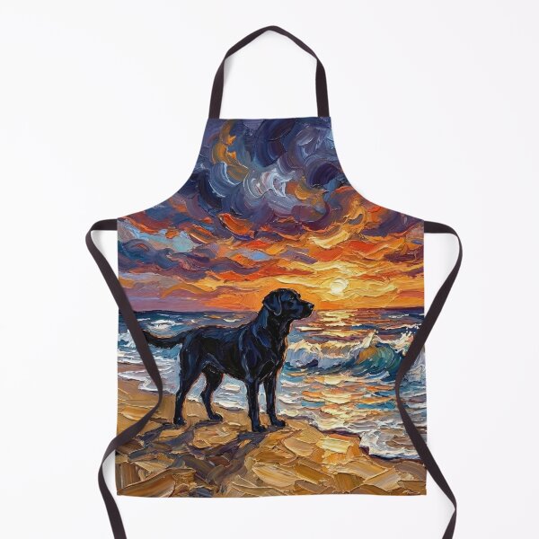 Item preview, Beach Night – Black Labrador designed and sold by AjaTrier.