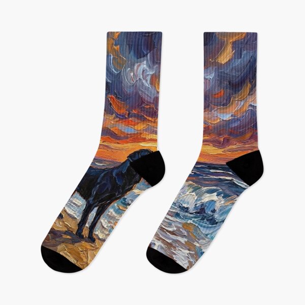 Item preview, Beach Night – Black Labrador designed and sold by AjaTrier.