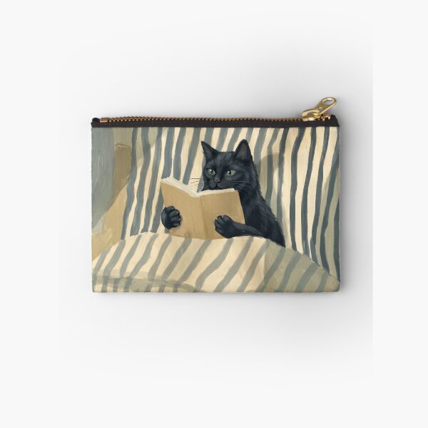 Item preview, Cat Reading – Black Cat Art, Cozy Bedroom Decor, Book-Loving Cat Illustration, Cat in Bed, Reading Decor, Cat and Book Art designed and sold by Knightofartx25.