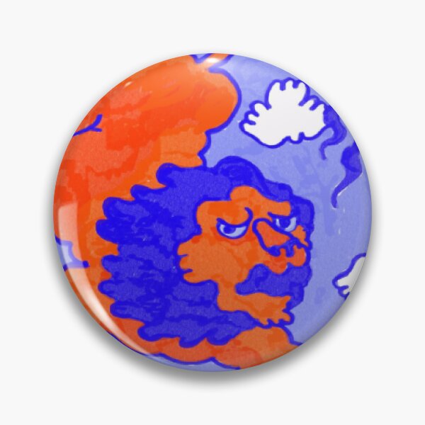Item preview, Mythical Orange Guardian Lion Folk Art designed and sold by KaleidoscopeQ.