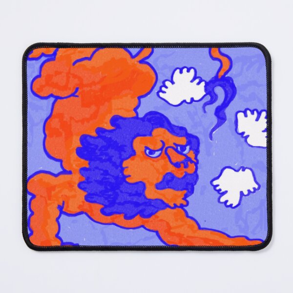 Item preview, Mythical Orange Guardian Lion Folk Art designed and sold by KaleidoscopeQ.