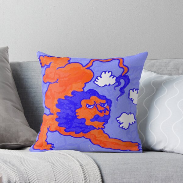 Item preview, Mythical Orange Guardian Lion Folk Art designed and sold by KaleidoscopeQ.